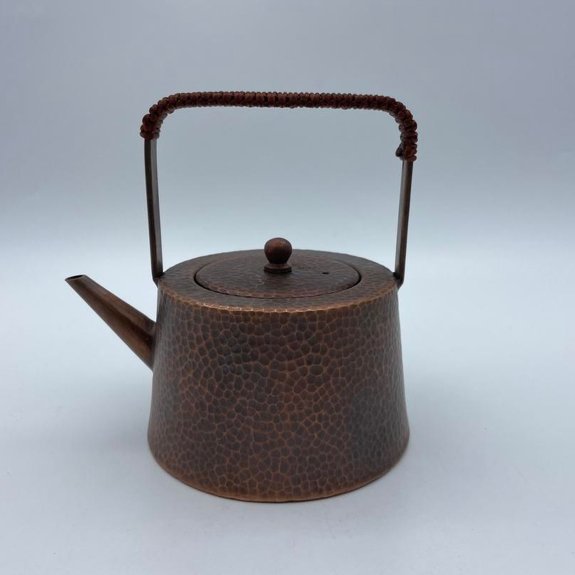 800毫升纯紫铜煮茶泡茶壶手工锤纹做旧的煮水壶