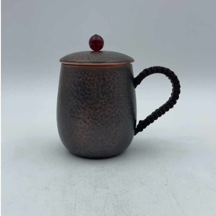 2.0加厚纯紫铜400毫升纯手工锤纹家用铜水杯沏茶泡茶杯茶缸子