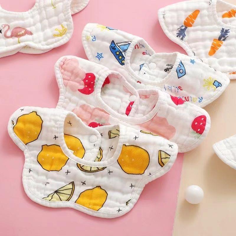 SYG1口水巾新生儿防水婴儿围嘴宝宝吃奶口水巾高密纱布吃奶巾