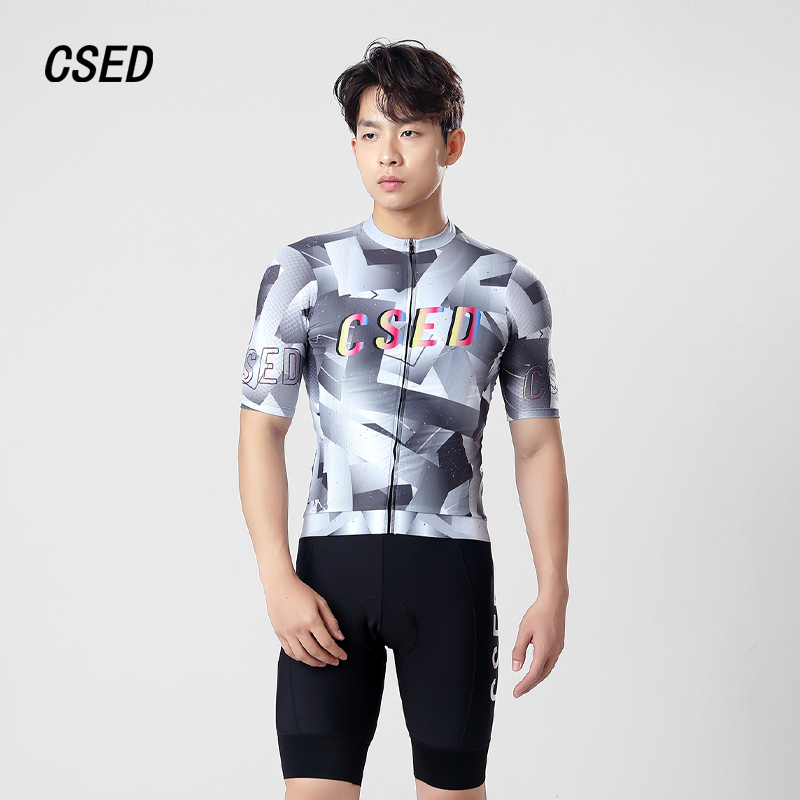 CSED轻薄透气短袖骑行服新款男春夏时尚速干公路车山地车骑行上衣