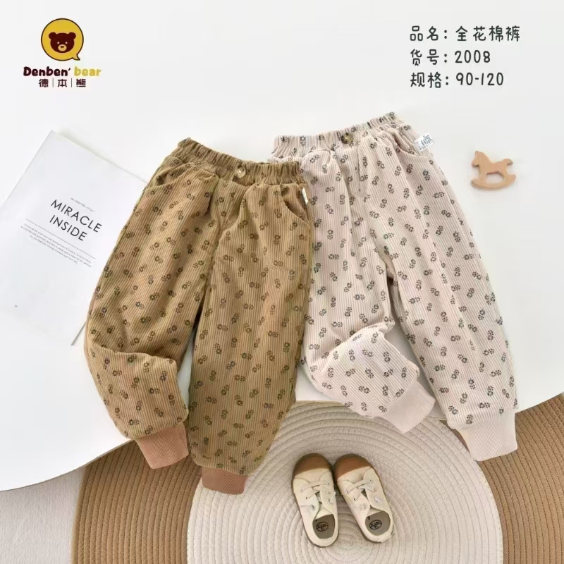 冬季女童加绒加棉棉裤