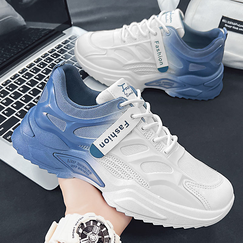 1141男鞋2023新款透气网面运动鞋小白鞋WF08