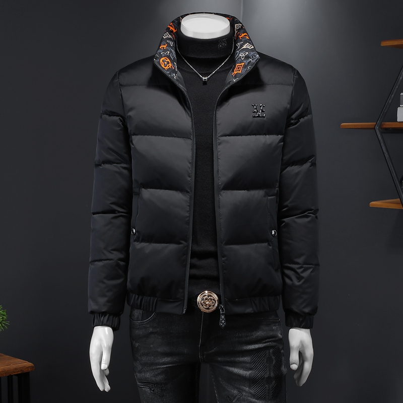 欧货冬季高端男士羽绒服立领加厚简约保暖90白鸭绒时尚男外套上衣