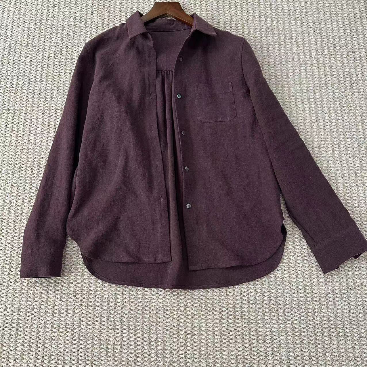 A-686秋冬原生态水果酵素安可拉红女士长袖衬衫