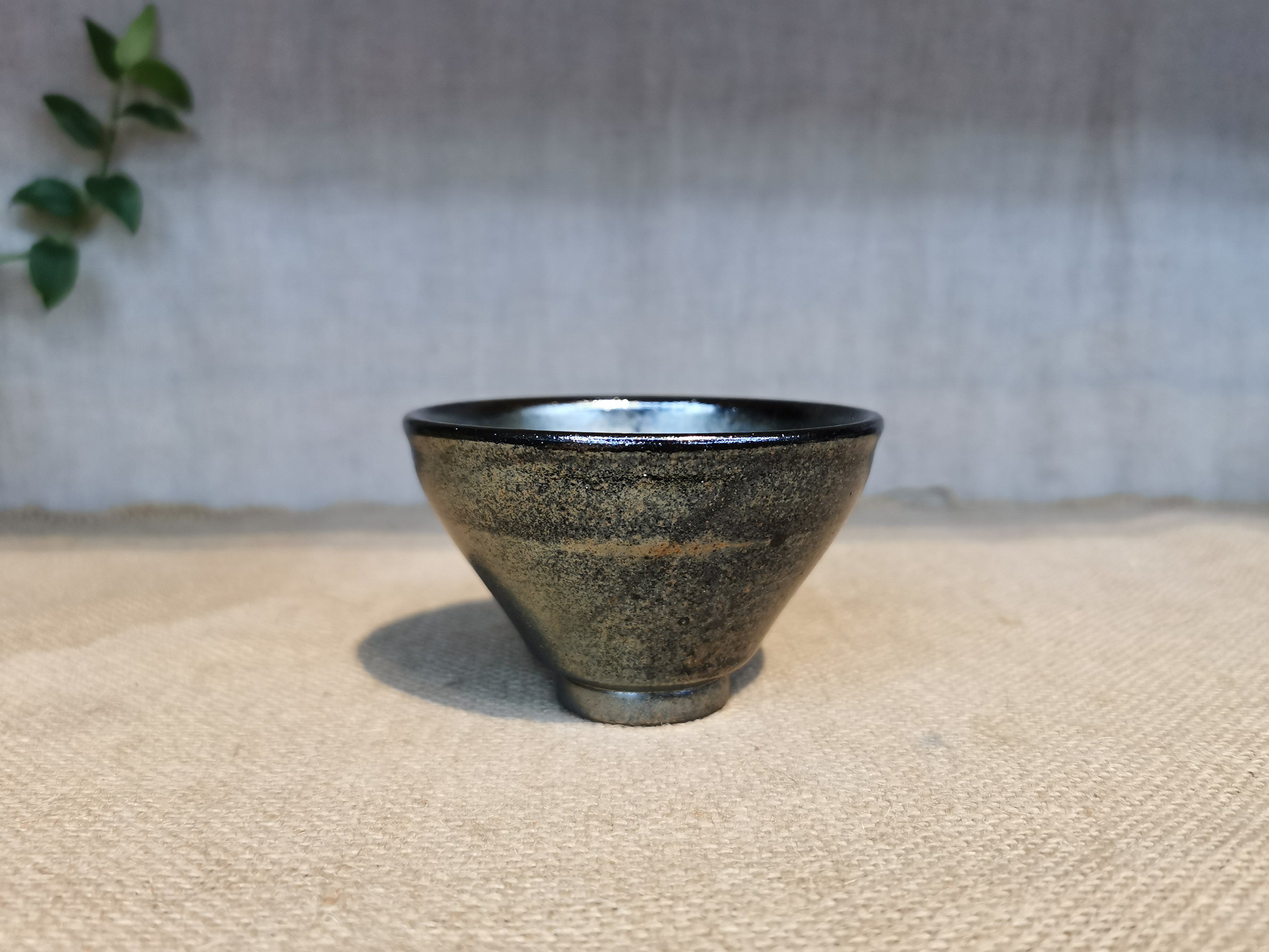 云南建水紫陶浪鬼柴烧无相作品精品束口杯100毫升