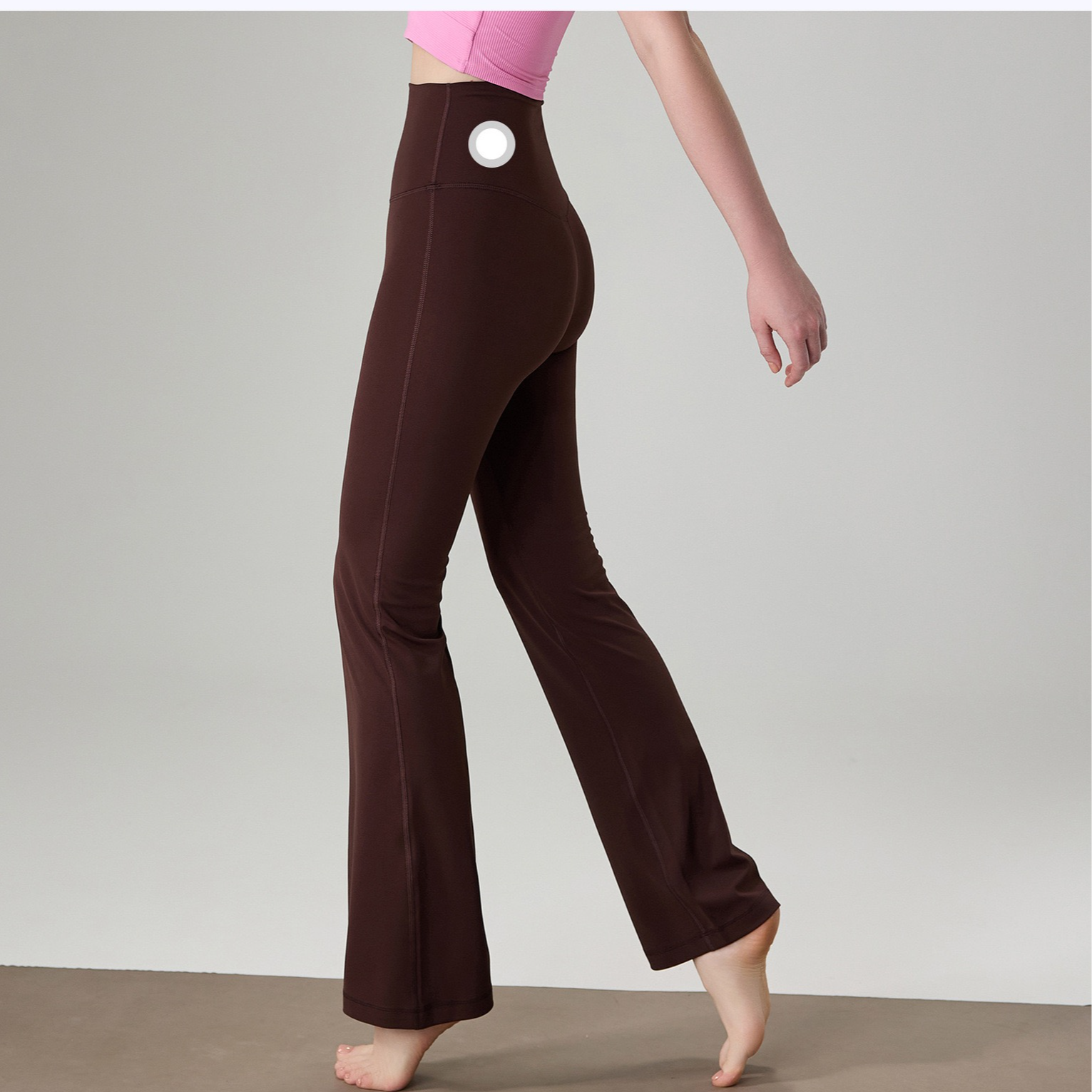 XN718裸感瑜伽喇叭裤修身阔腿裤显瘦高腰训练健身裤运动跑步微喇