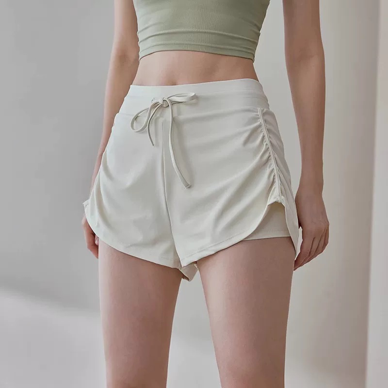 XN313夏季新运动跑步训练跳操瑜伽休闲外穿透气假两件防走光短裤