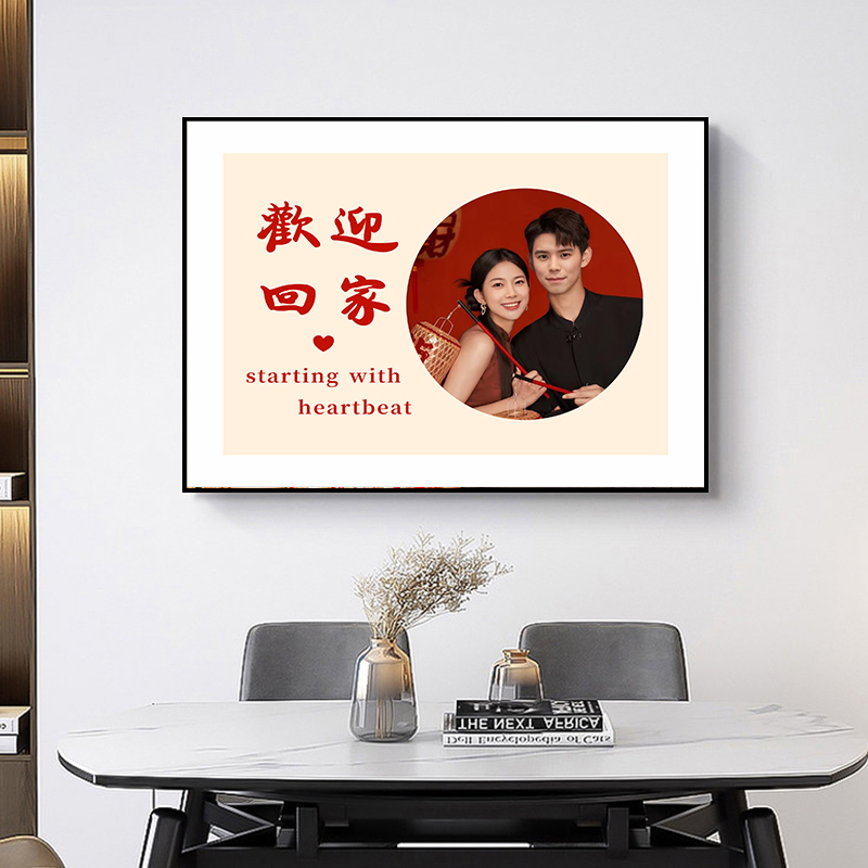 全家福照片电表箱轻奢电闸箱配电箱挂画婚纱照放大遮挡壁画定制