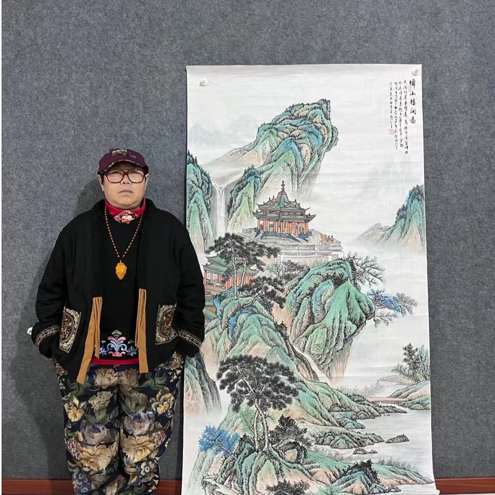 水墨积彩画派著名画家真迹宗英老师-蓬莱仙境系列