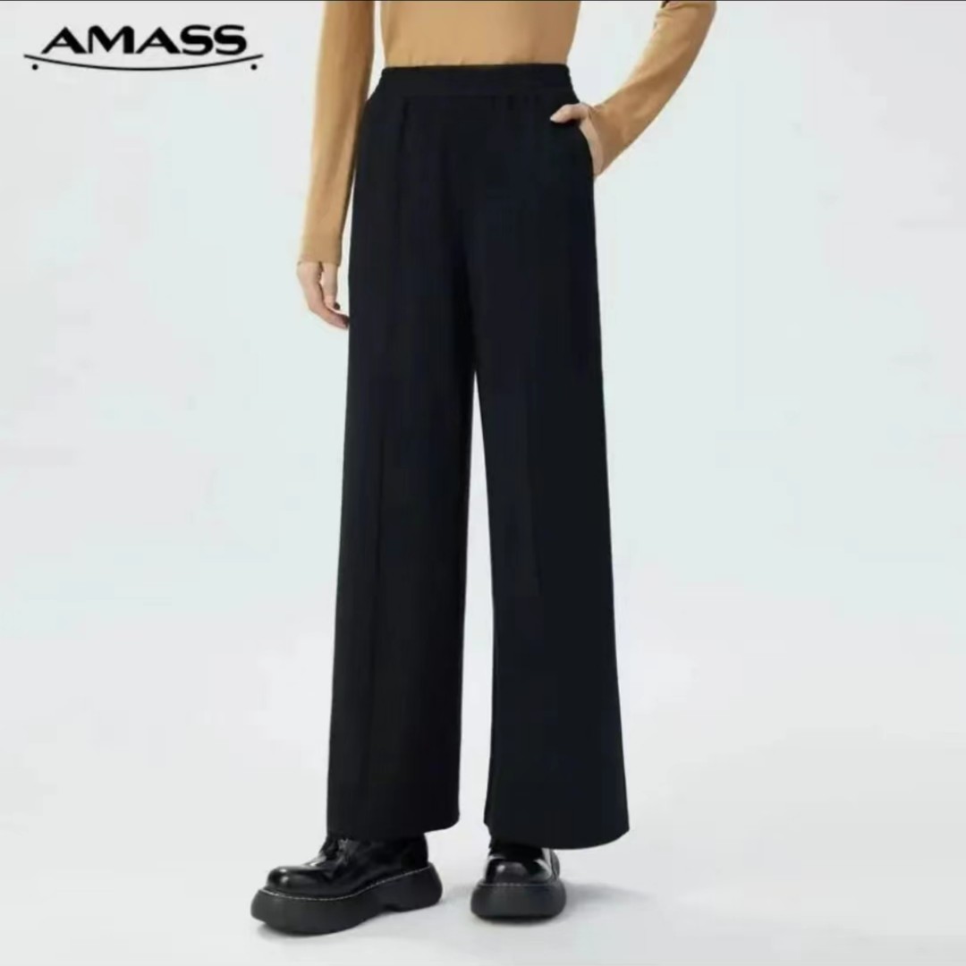 AMASS/阿玛施新款黑色休闲阔腿裤5100360-4227411