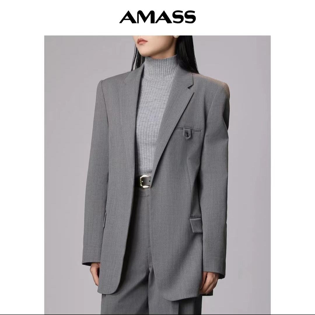 AMASS/阿玛施薄款通勤夏季西服宽松男友女款西装外套5400604