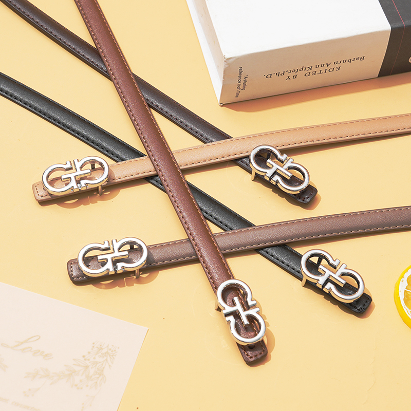 时尚韩版女士高档腰带简约牛仔百搭休闲真皮皮带个性ins复古收腰