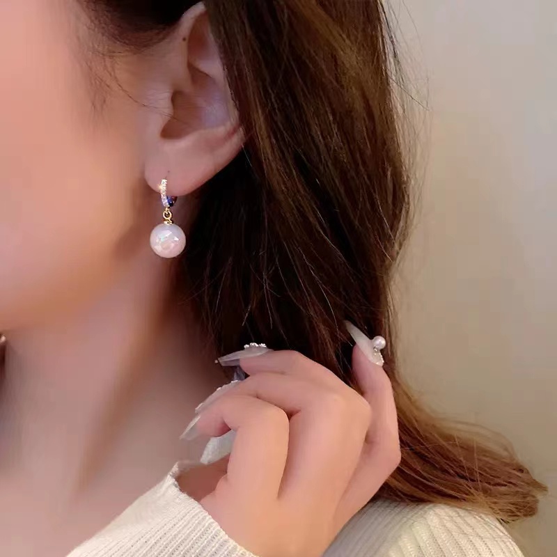 铜合金耳饰 小众轻奢精致微镶耳环女ins潮网红同款耳钉耳饰N0819