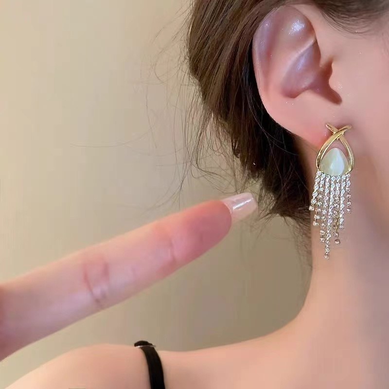 铜合金耳饰 小众感网红时尚气质耳饰高级感轻奢耳钉N0869