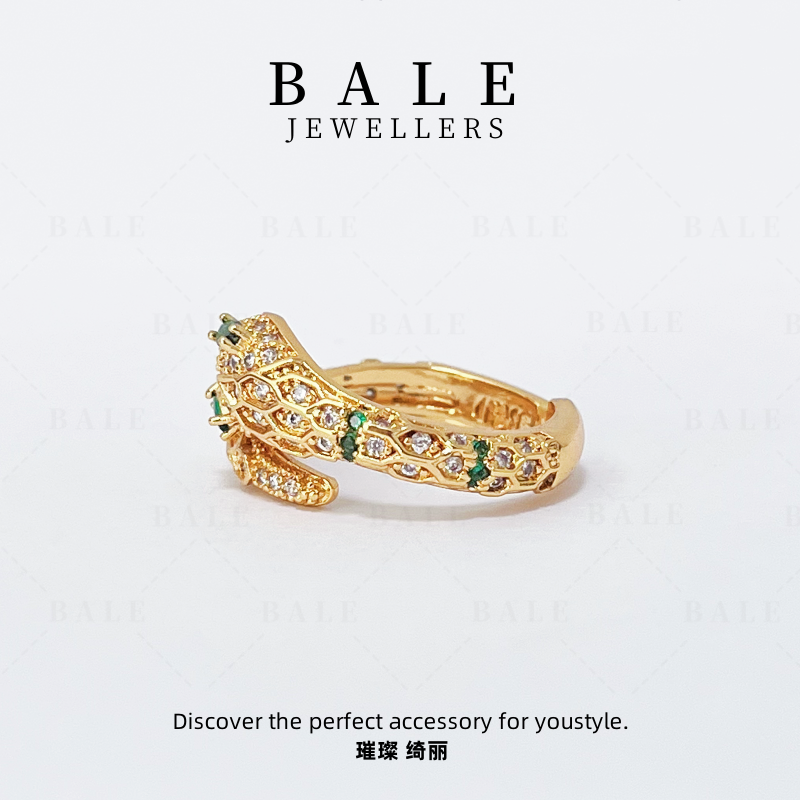 铜合金合成锆石戒指 T0818 法式高级气质轻奢时尚百搭复古小众