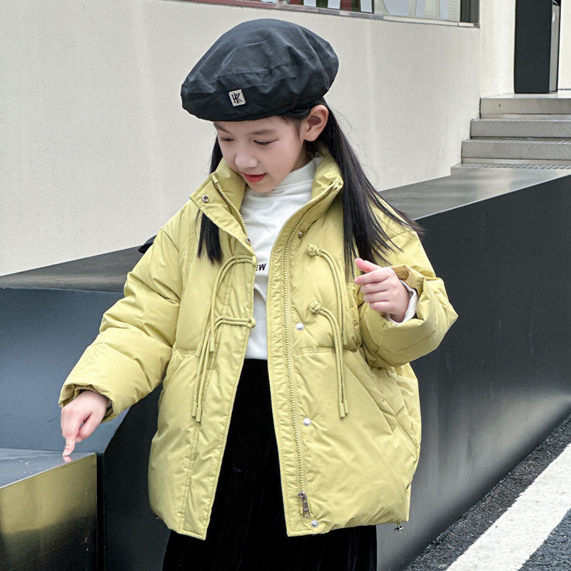 女童羽绒服三防白鸭绒童装加厚韩版中大童新款学生外套