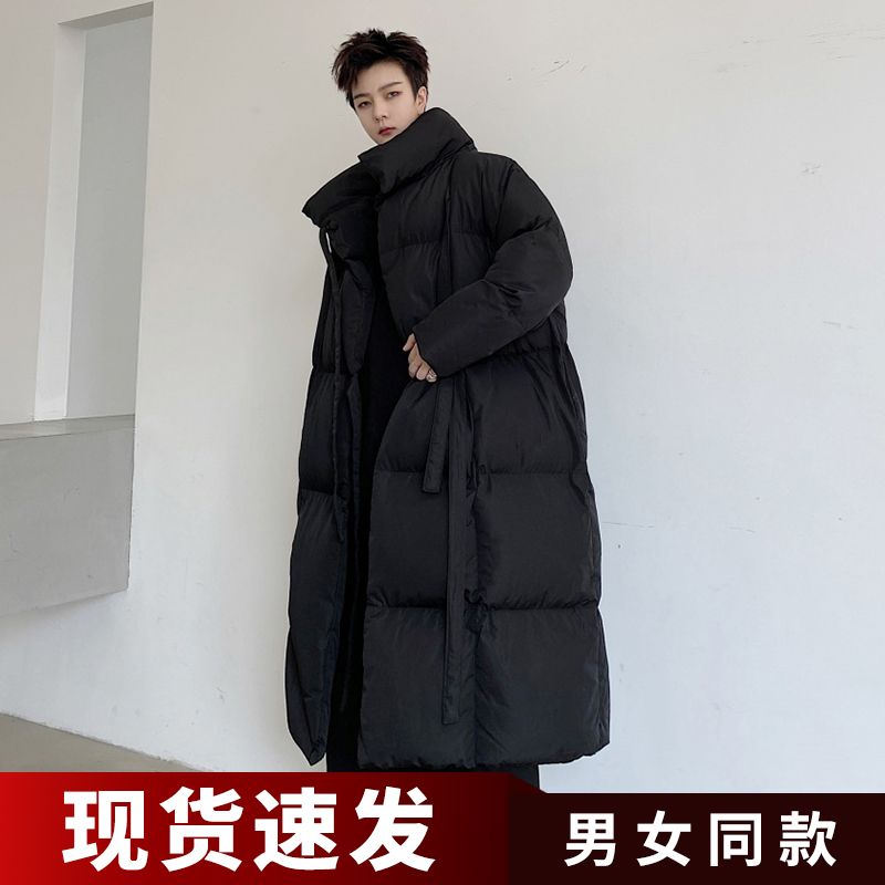 山本风暗黑系加厚棉衣外套男冬季ins超长款羽绒衣棉服潮情侣大被