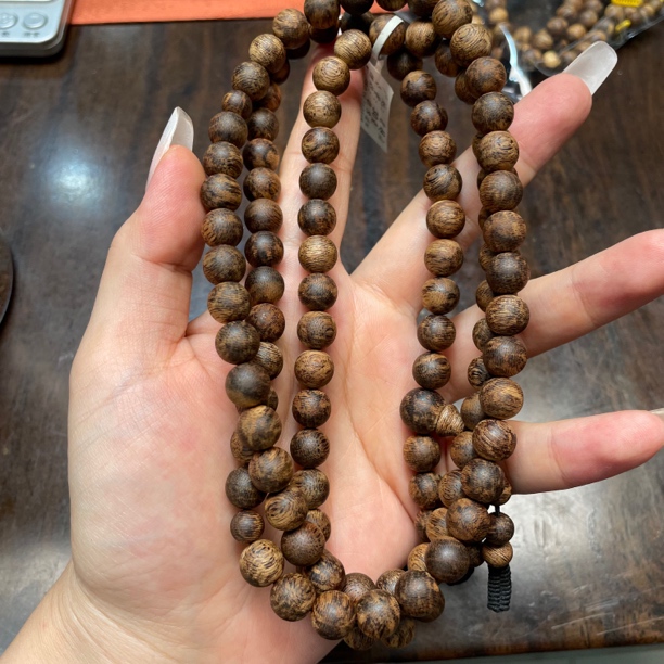 老越南虎斑0.8多圈沉香手串