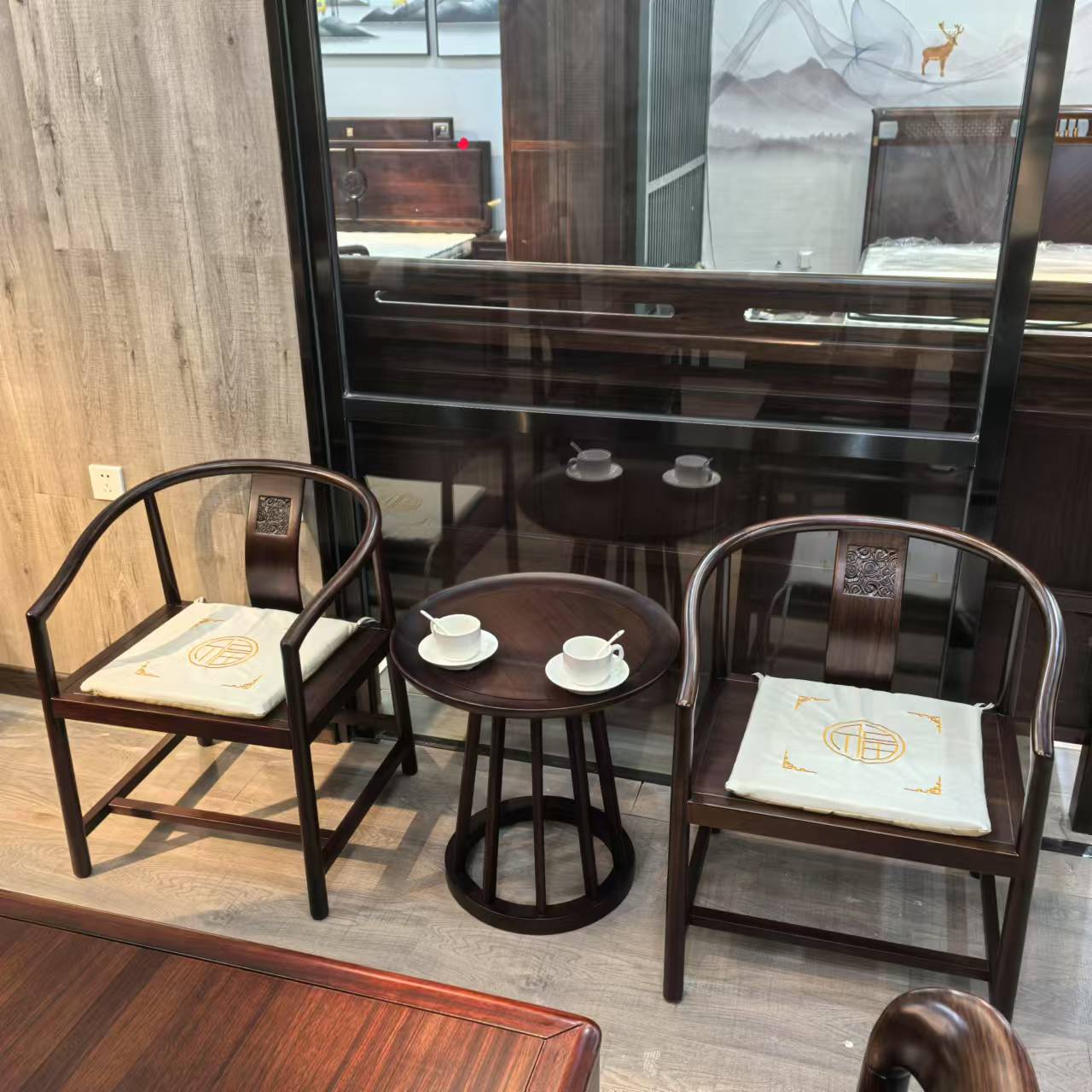 黑檀木休闲椅  新中式休闲椅 家用休闲椅