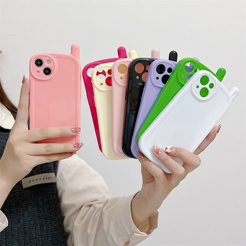 手机壳天线大哥大适用苹果14纯色iPhone13Promax/12/11硅胶软壳女