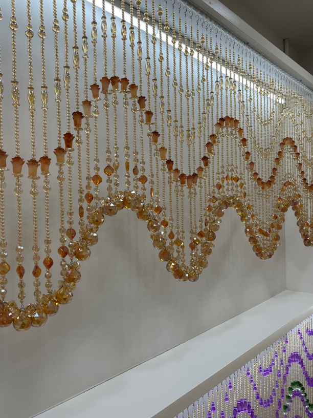 水晶珠帘门帘隔断玄关装饰帘田园