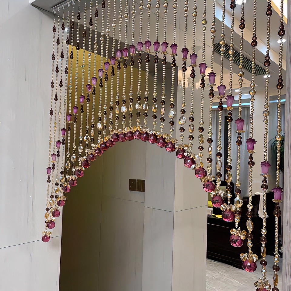 水晶帘子门帘珠帘卫生间门帘装饰挂帘隔断玄关屏风客厅卧室帘