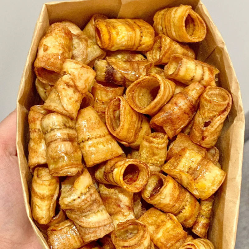 香蕉脆卷  椒盐味冬阴功味 炭烤香蕉片水果干 休闲食品零食小吃