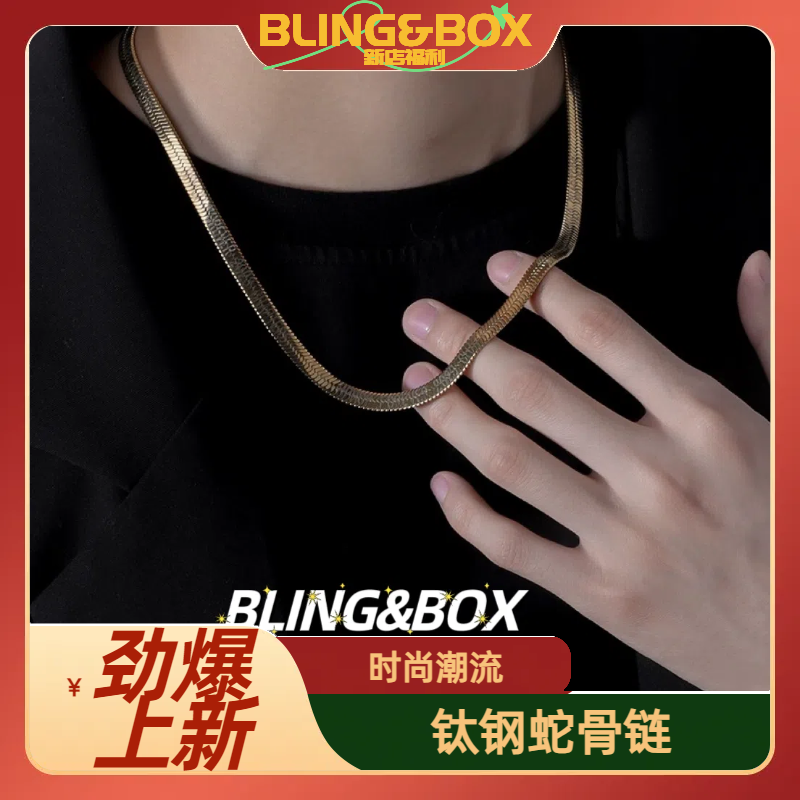 钛钢项链 蛇骨链欧美ins款时尚潮流高级感轻奢气质小众百搭项链