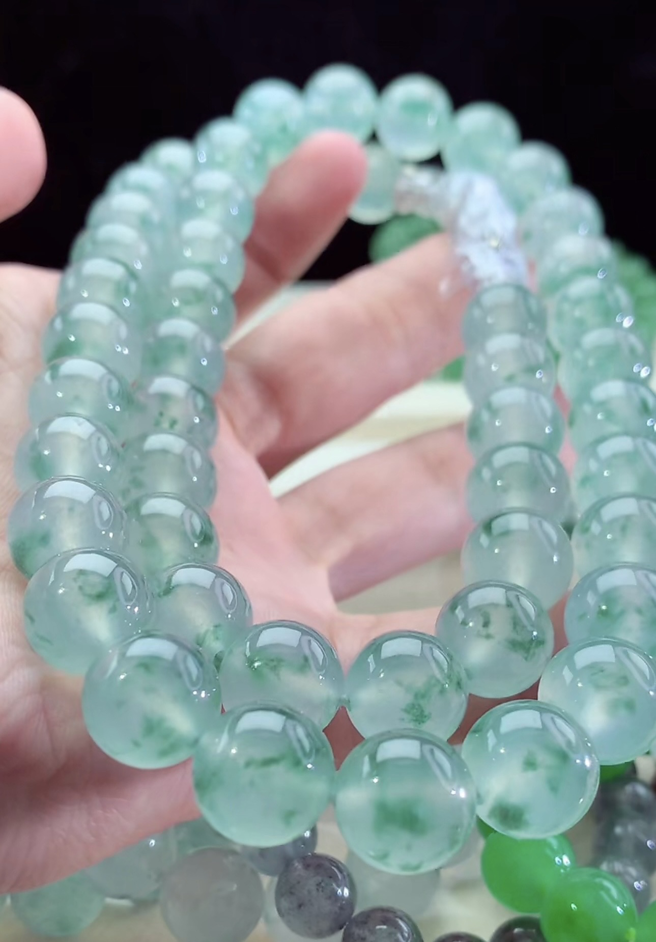 收藏级满圈意境感飘花大卡高冰飘花项链客服询低价