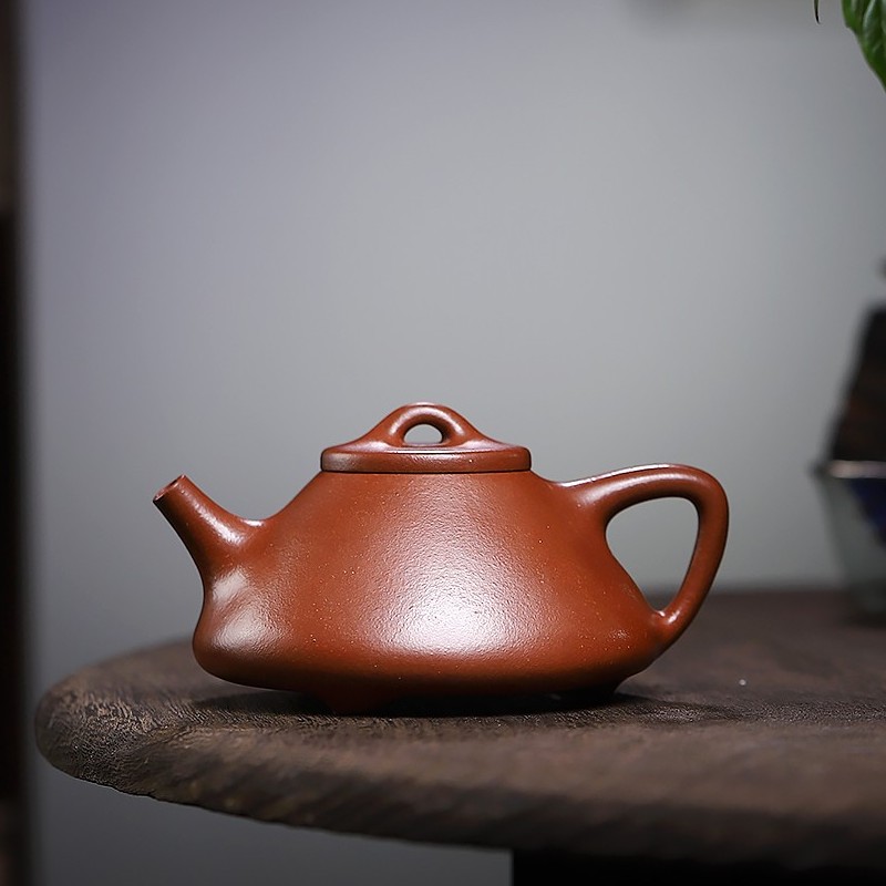【七彩砂】子冶石瓢茶壶纯手工原矿红皮龙220ml精美手制高石瓢泥壶