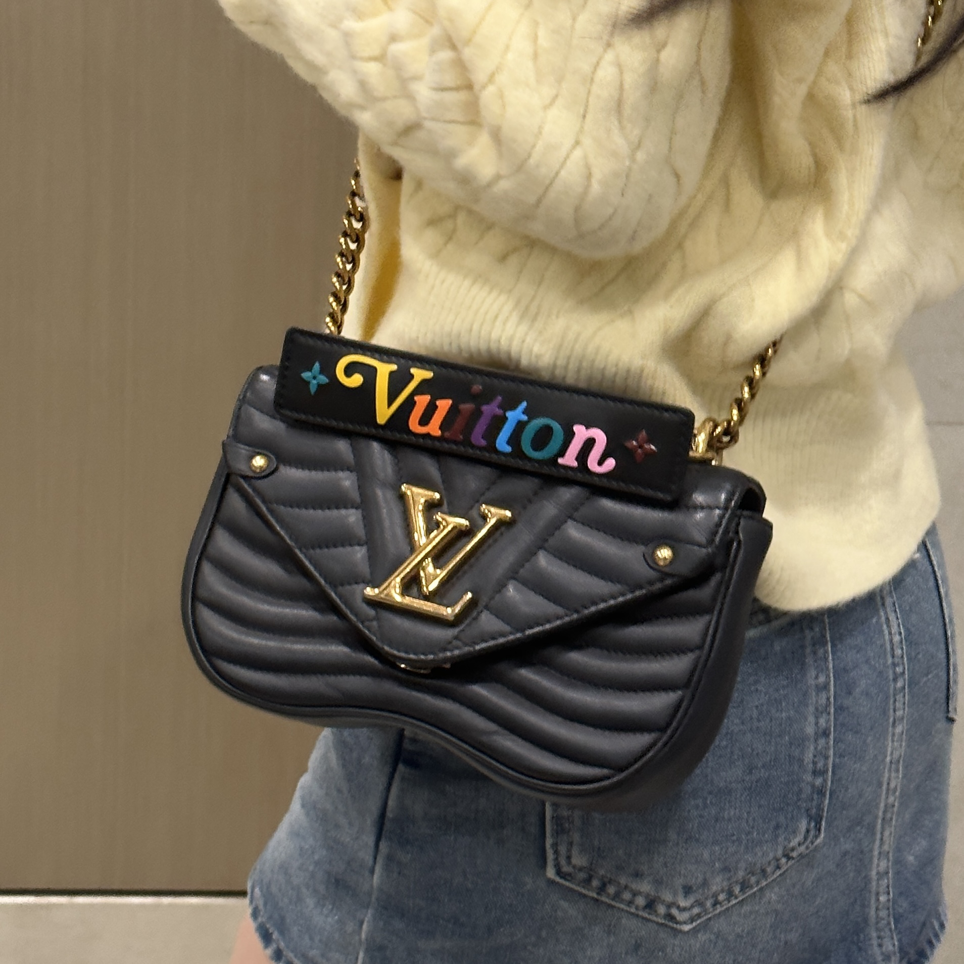 95新 LouisVuitton/路易威登 LV黑色屁股包 95新