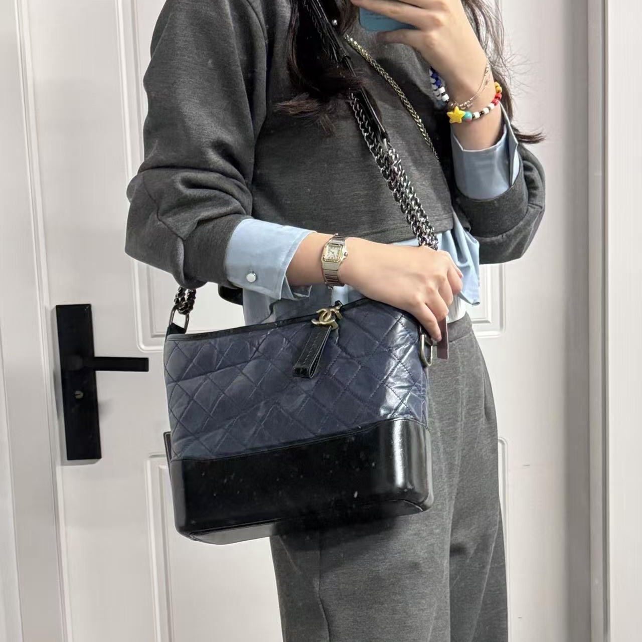 95新 Chanel/香奈儿 流浪包中号 斜挎包 95新