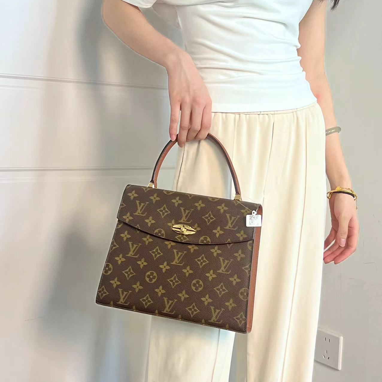 95新 LouisVuitton/路易威登 且曼中古专属/kelly/全原皮