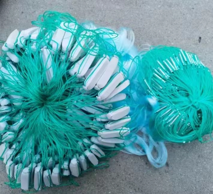 北京丝精品蓝丝三层沉网大小捕鱼户外网纯手工渔民鱼塘下网渔网