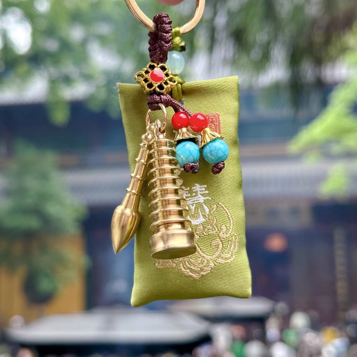 新款香包挂饰小挂件文昌塔钥匙扣