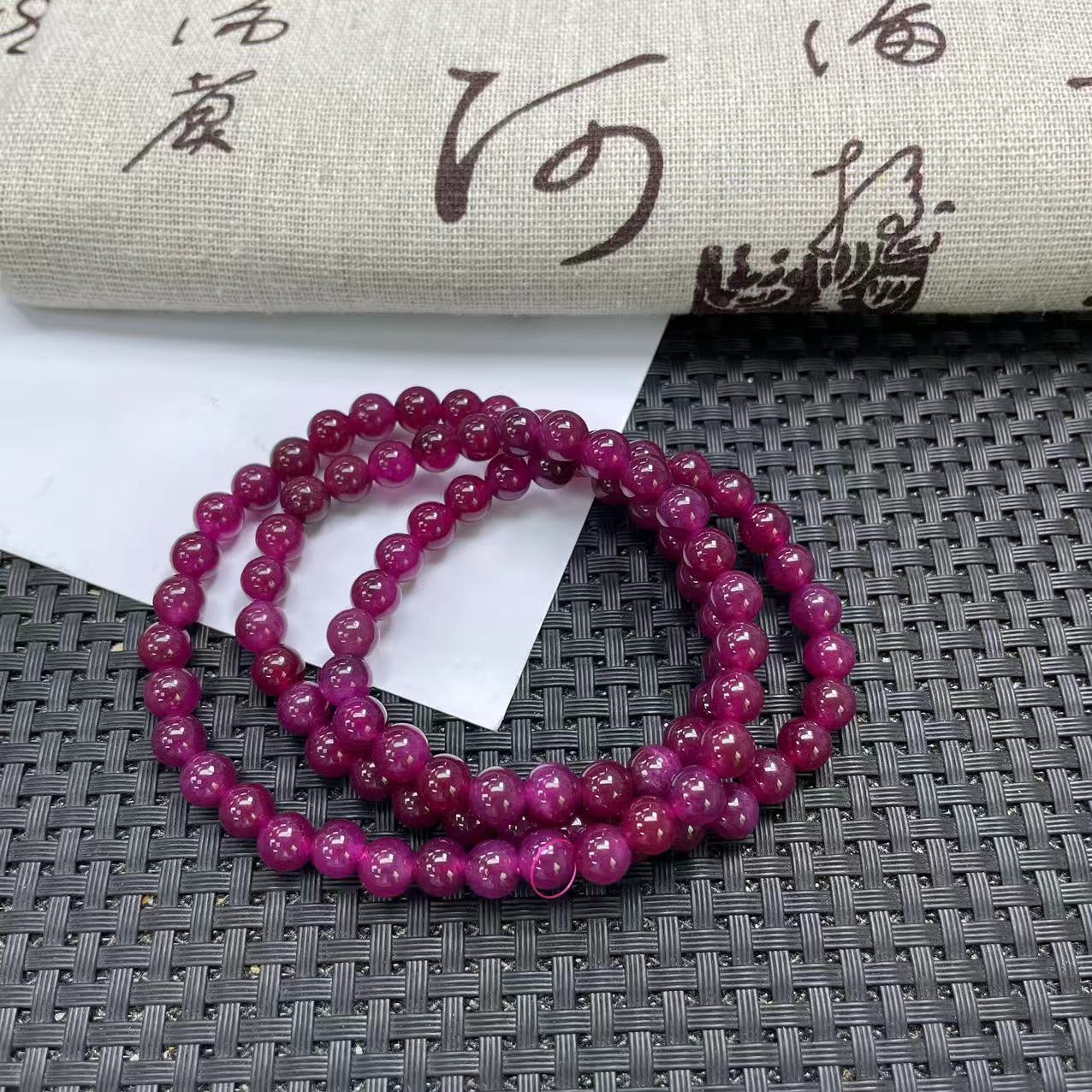 【大喜儿】深粉色多圈6m手链-12WQ82