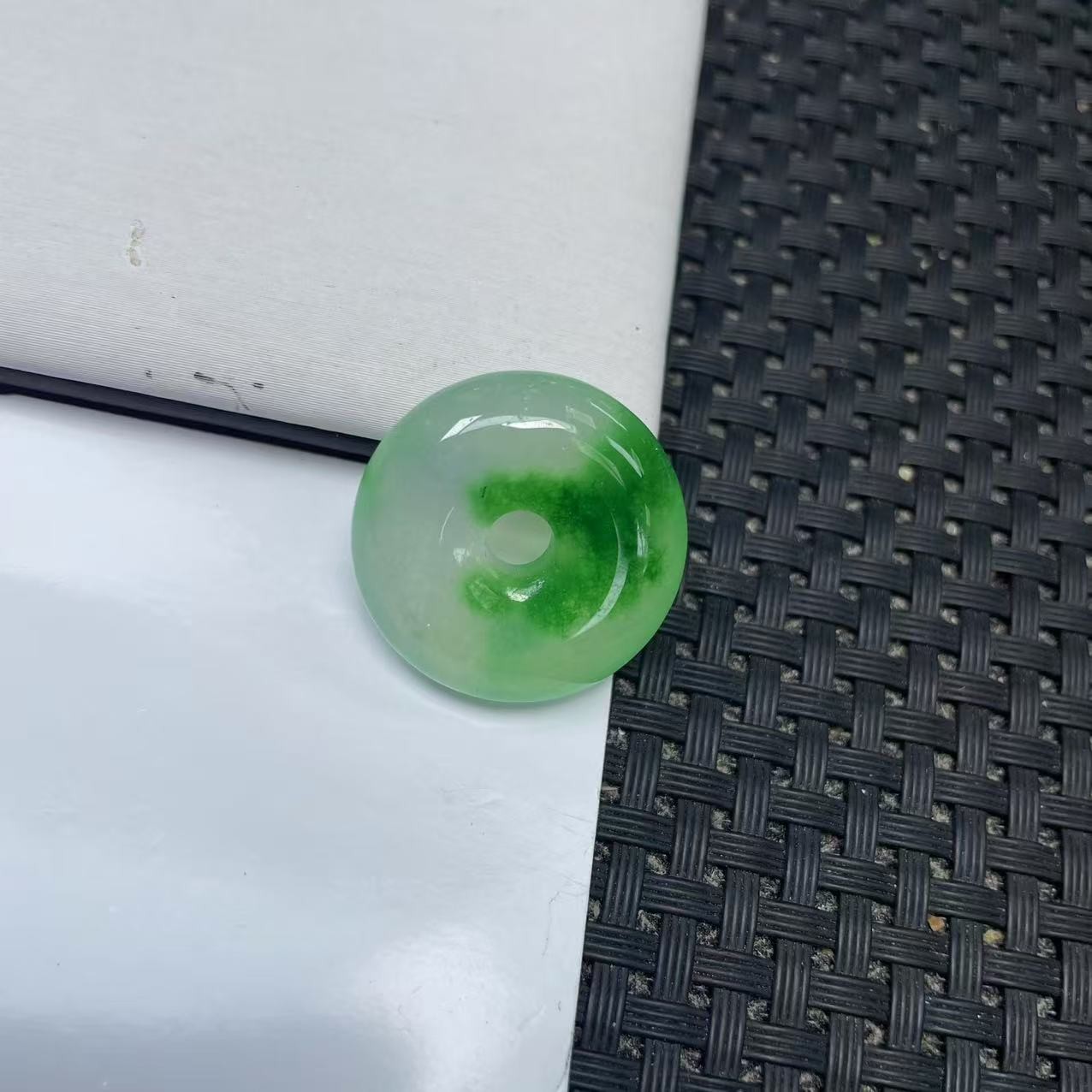 【大喜儿】正绿花小圆扣吊坠-12WQ812