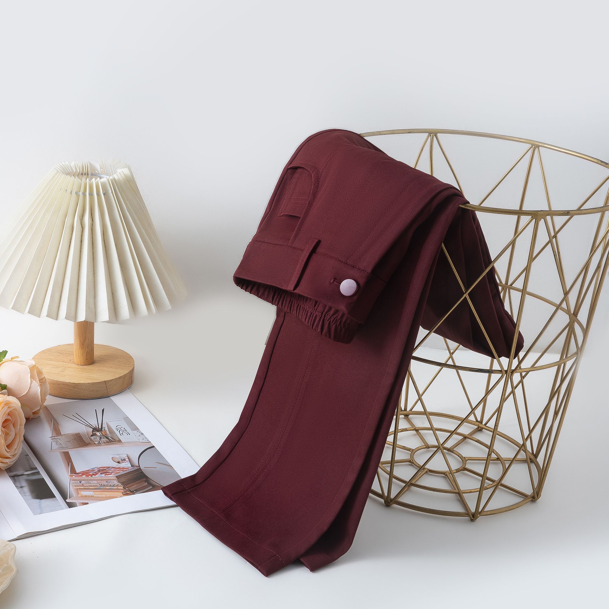 【进口舒柔特】初秋宽松弹力休闲百搭显瘦休闲镰刀裤-8830