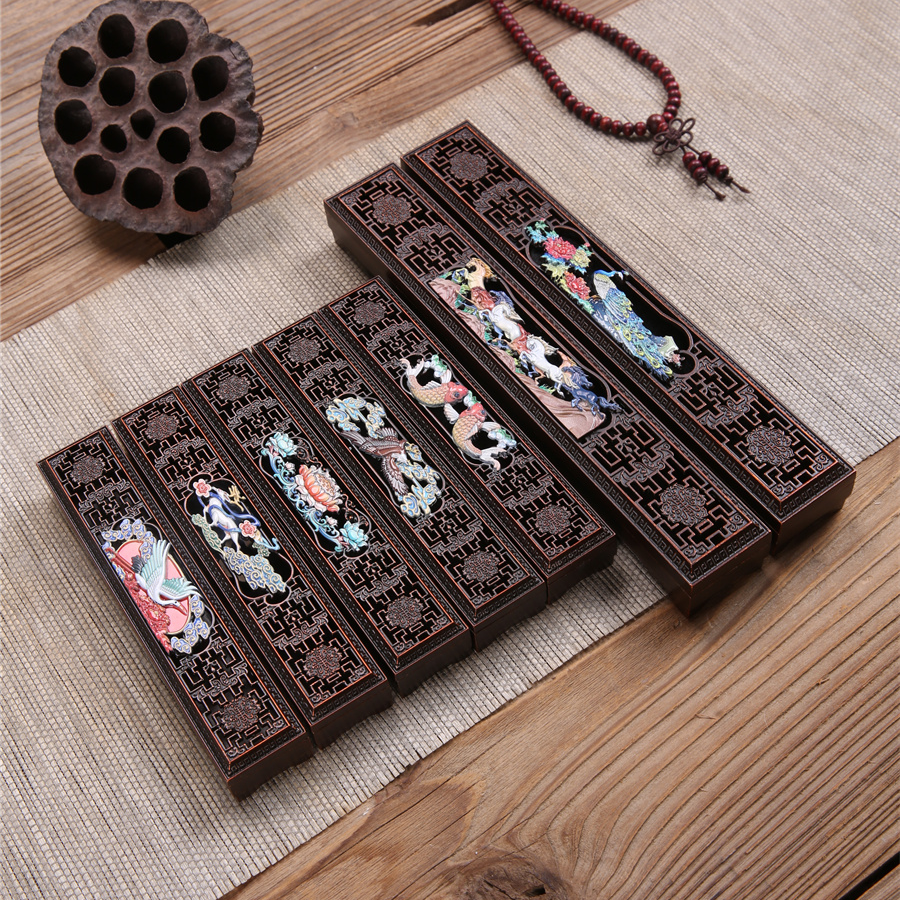 彩绘合金香炉熏香炉檀香线香炉卧香炉室内香薰摆件香黑天然熏香