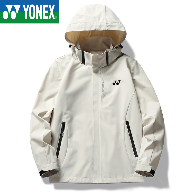 YY尤尼/克斯冲锋衣秋季户外情侣休闲户外可脱卸帽登山服男外套