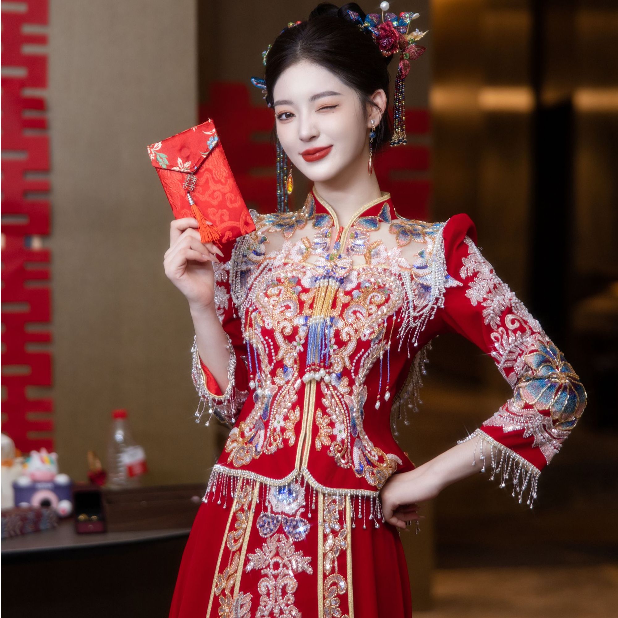 出阁秀禾服2025新款龙凤褂婚礼服小个子汉服婚服中式嫁衣结婚敬酒