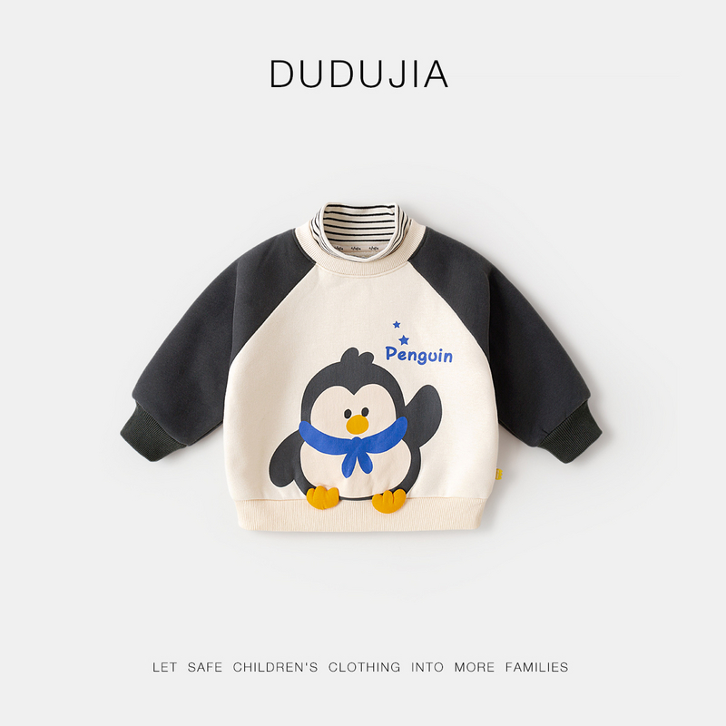 【现货】假两件高领卫衣D4DWY036冬季