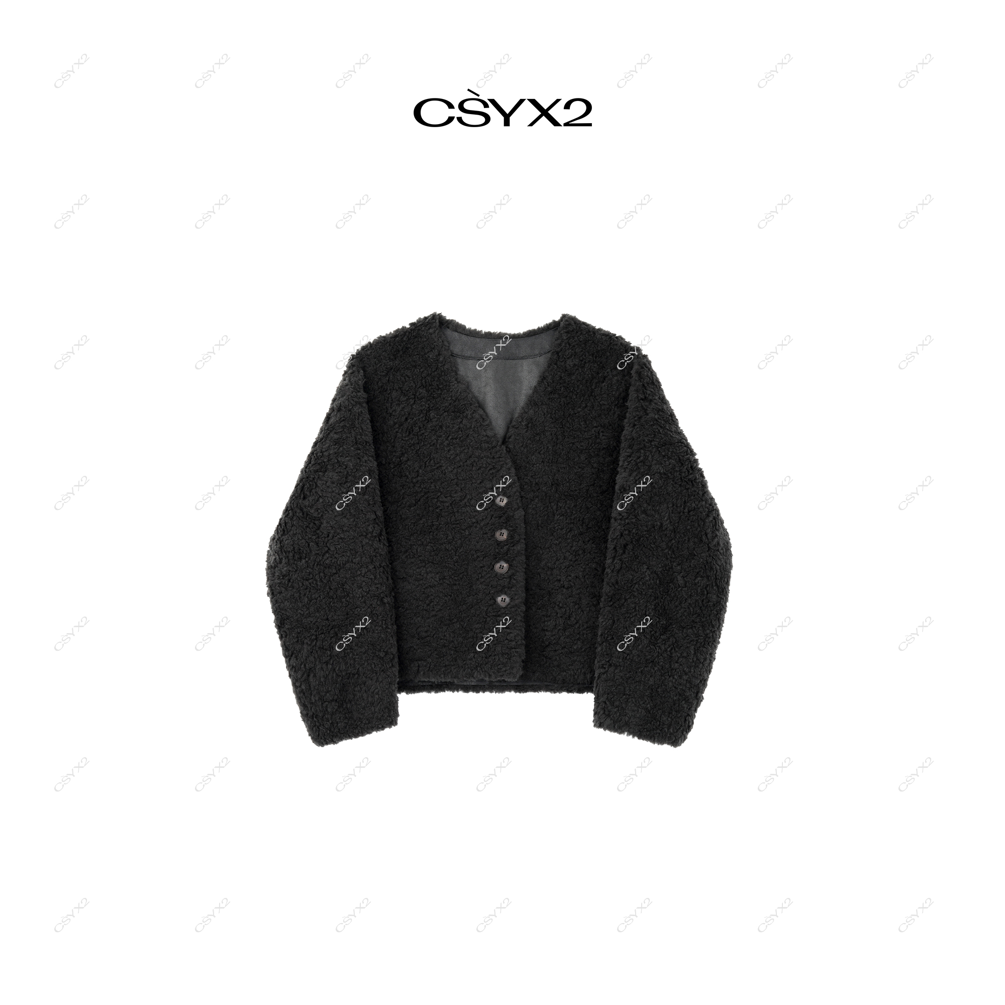 CsyX2-2025A/W 秋冬新品“初雪”100羊毛云朵短毛外套CA4DP032