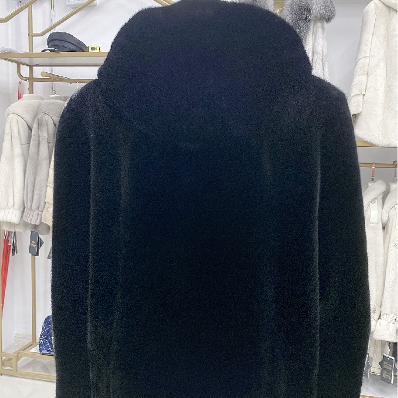 41号拉链男装休闲水貂外套