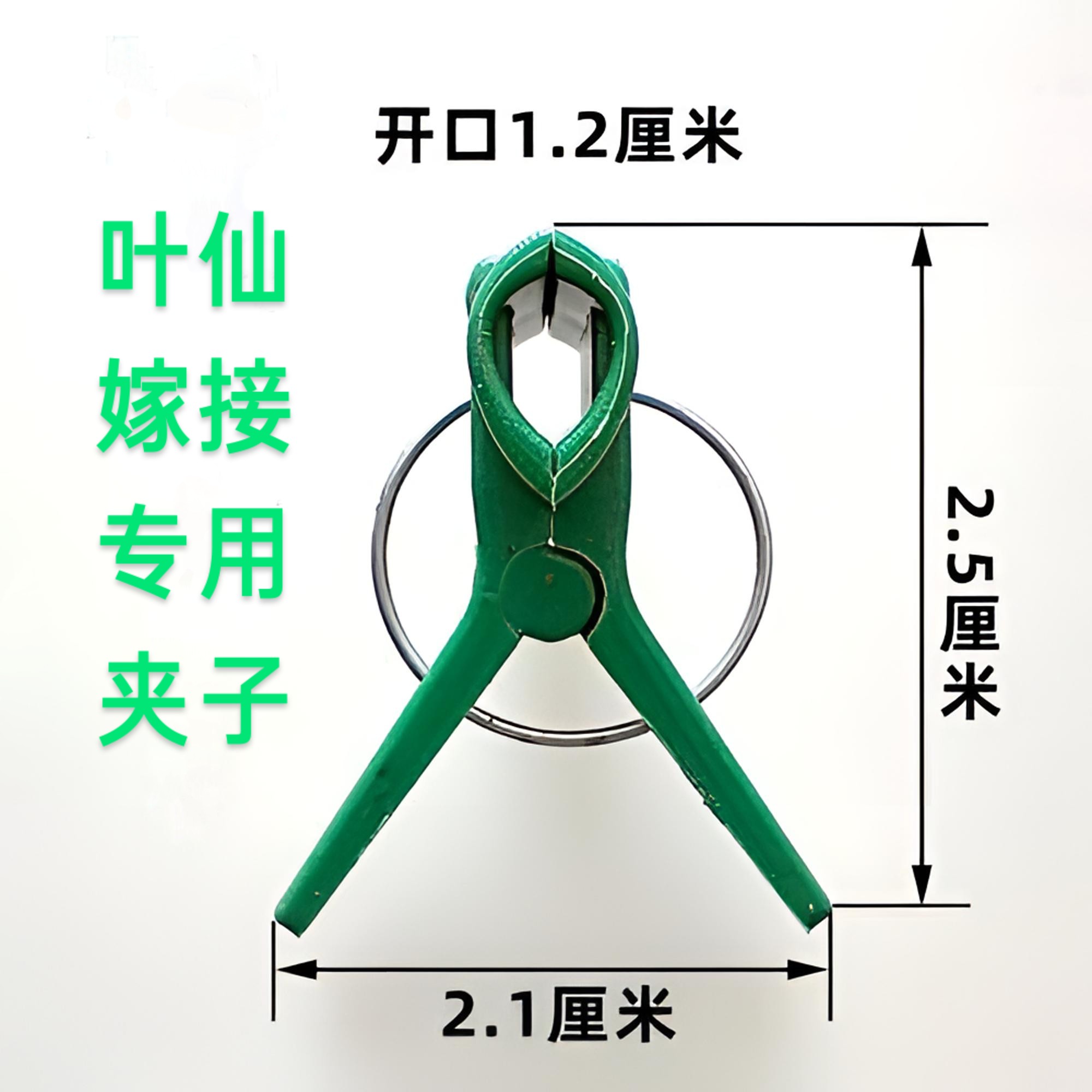叶仙阳台嫁接夹子塑料夹子开口塑料夹圆形绿色通用