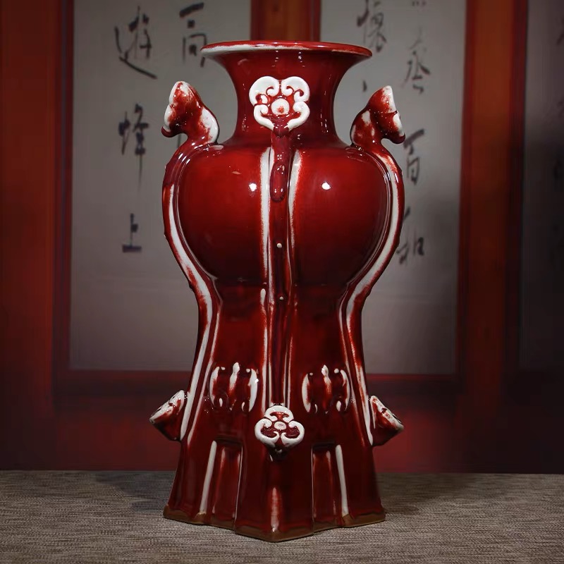 神垕钧瓷精品摆件 四季如意  高度42cm