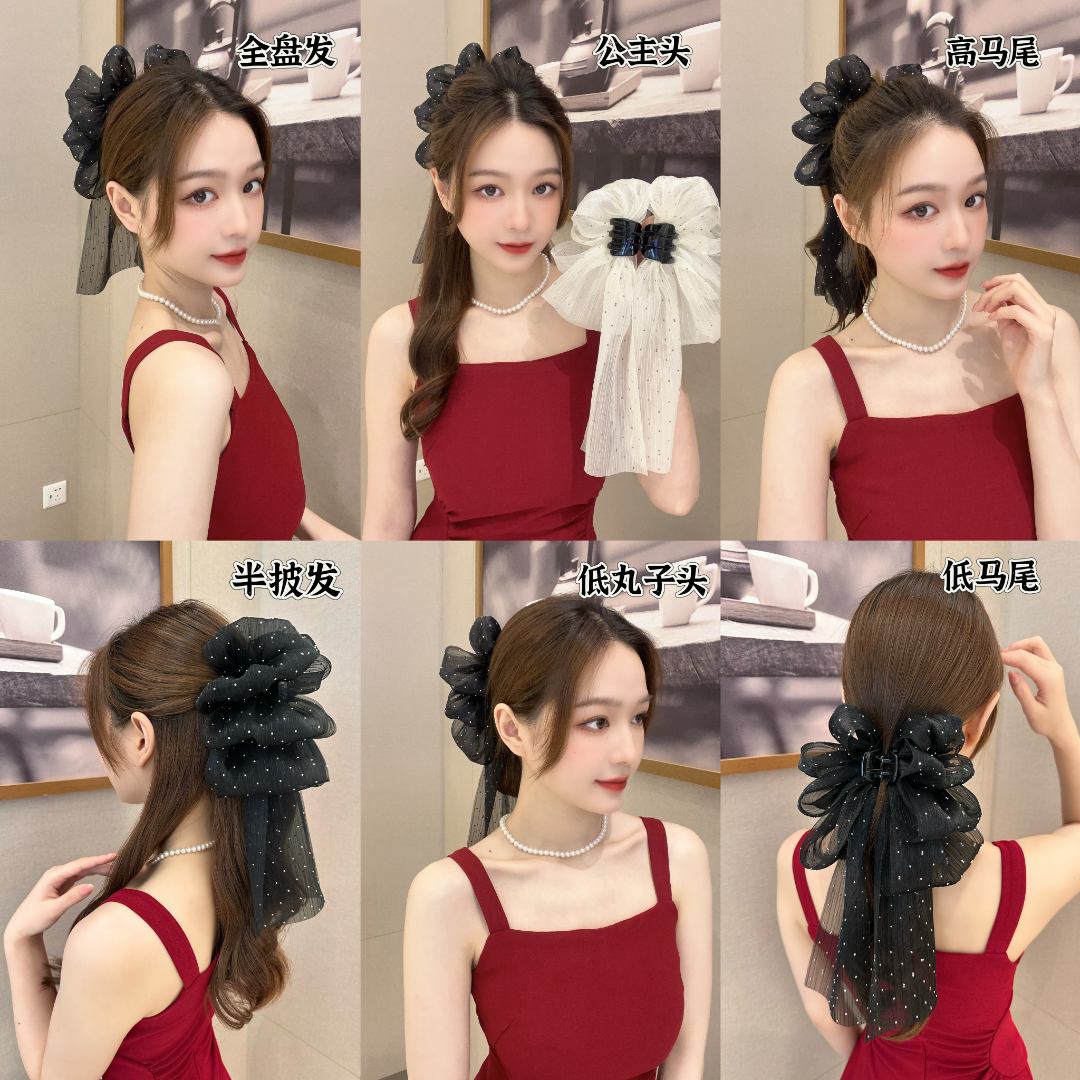 初尚爆款小众手工气质百搭超仙花花抓夹甜美时尚