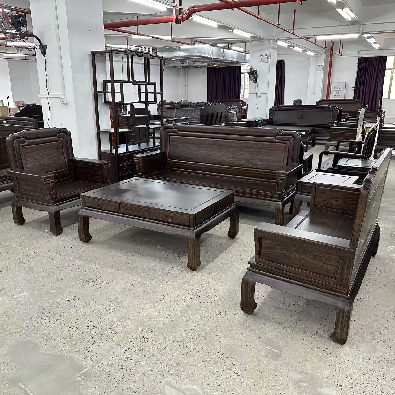 （东方红）沙发123113中式简约古典别墅储物客厅沙发成套家用