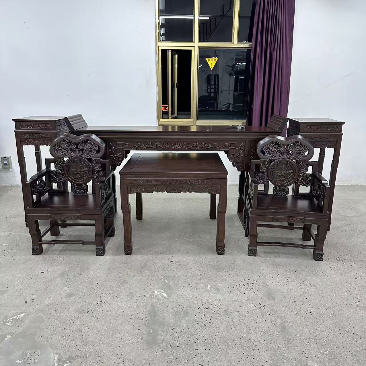 一川家居实木家具中堂六件套家用