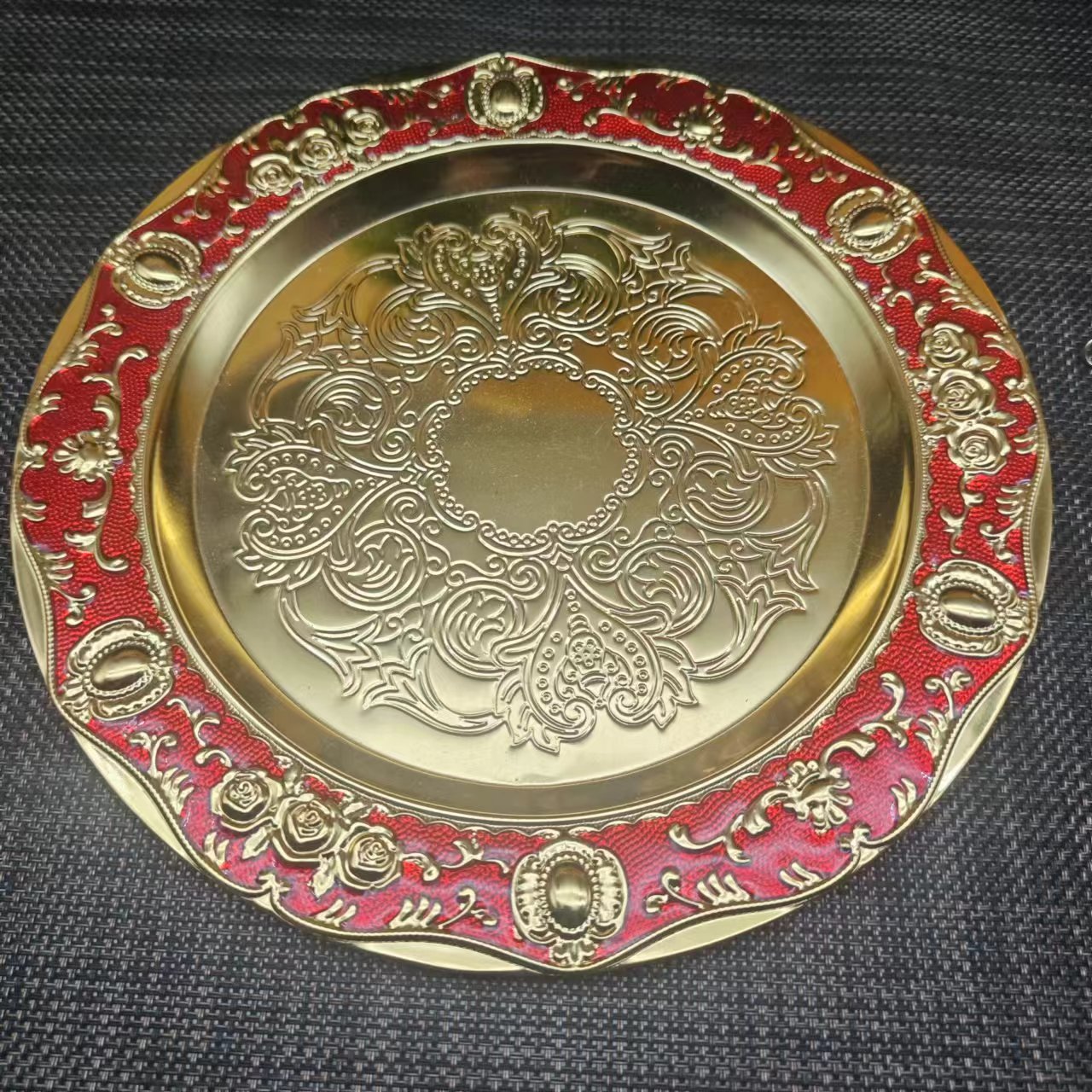 黄铜合金酒壶酒具套装托盘可做果盘礼品精美创意工艺品